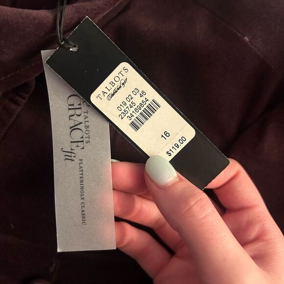 Talbots NWT Purple Button Up Jacket 16 - Picture 6 of 7